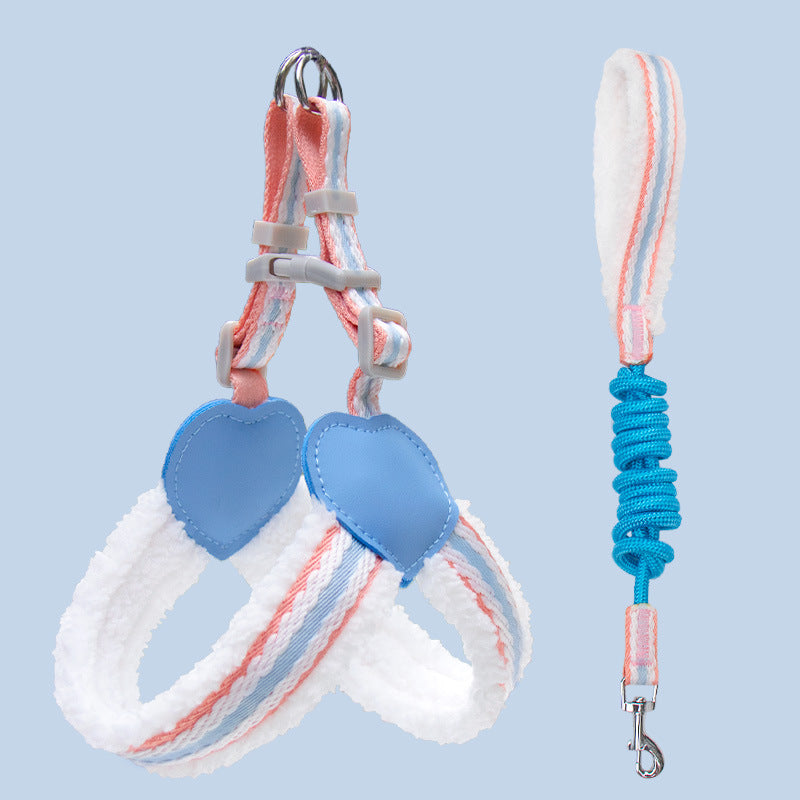 Summer Breathable Pet Chest Vest Leash Small Medium
