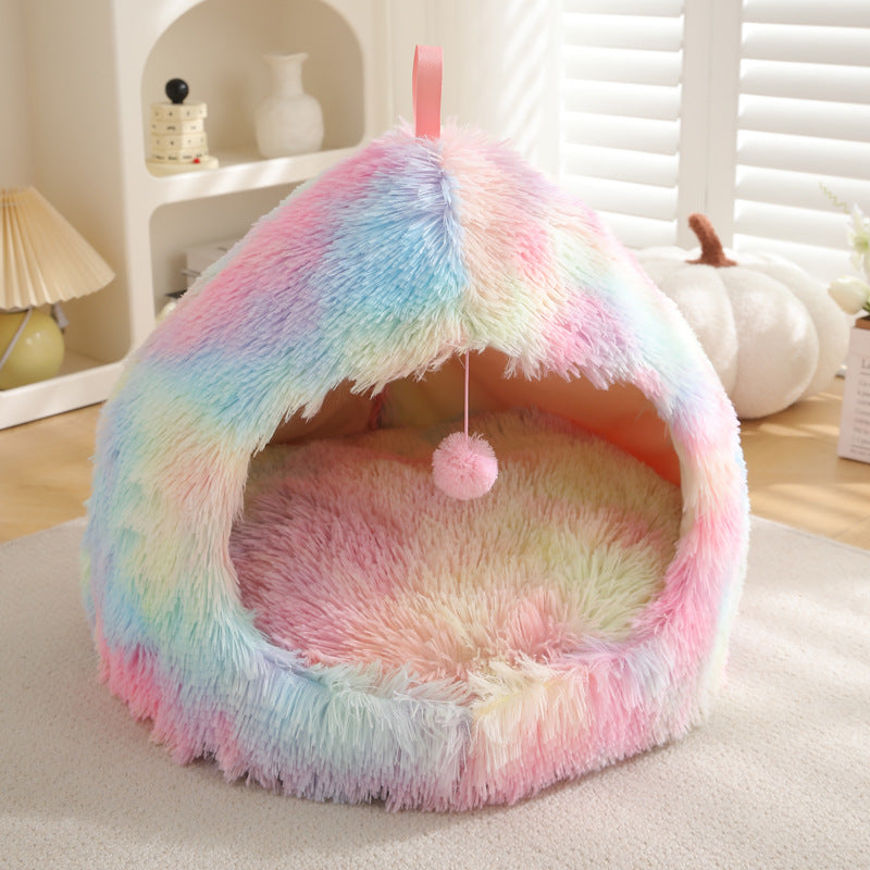 Plush Winter Pet Nest Bed