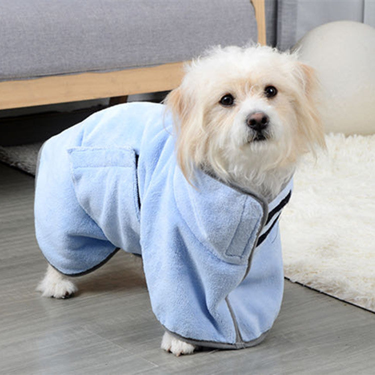 Pet Quick Dry Microfiber Absorbent Bath Towel Bathrobe