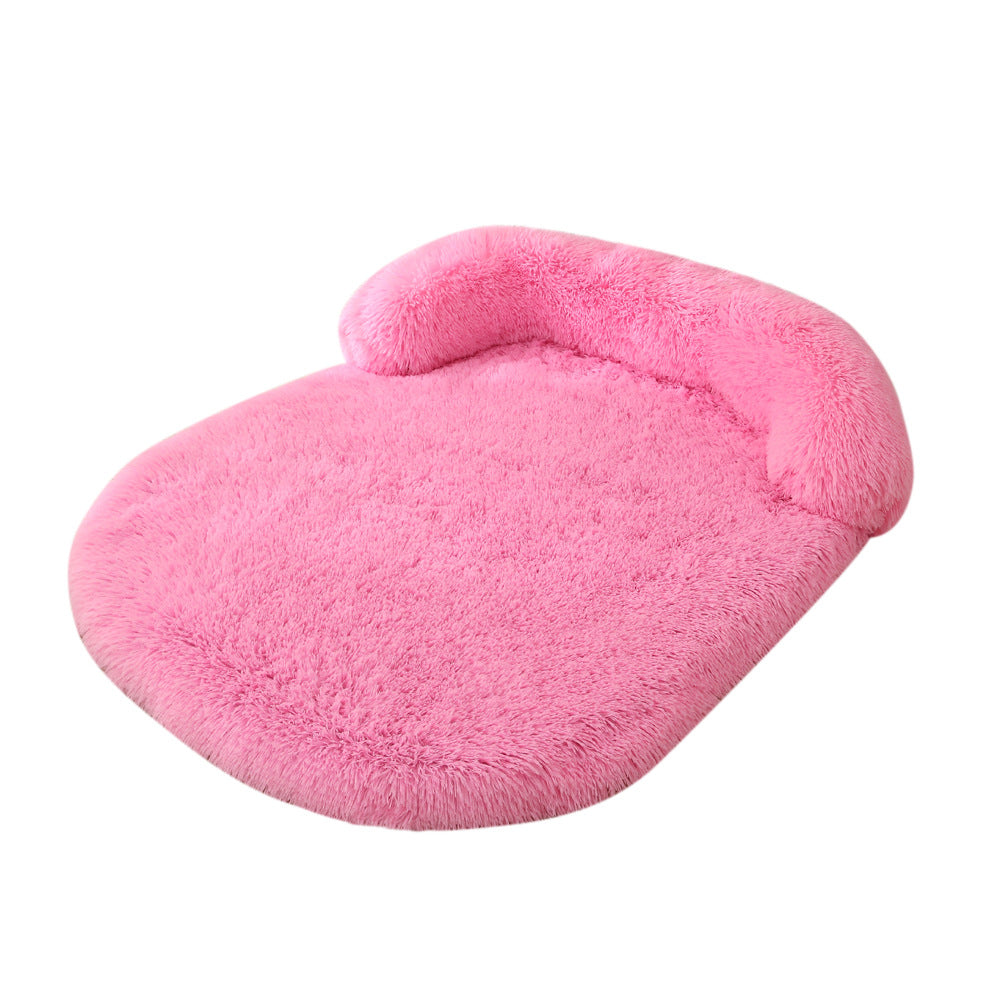 Plush Pet Bed With Warm Cushion