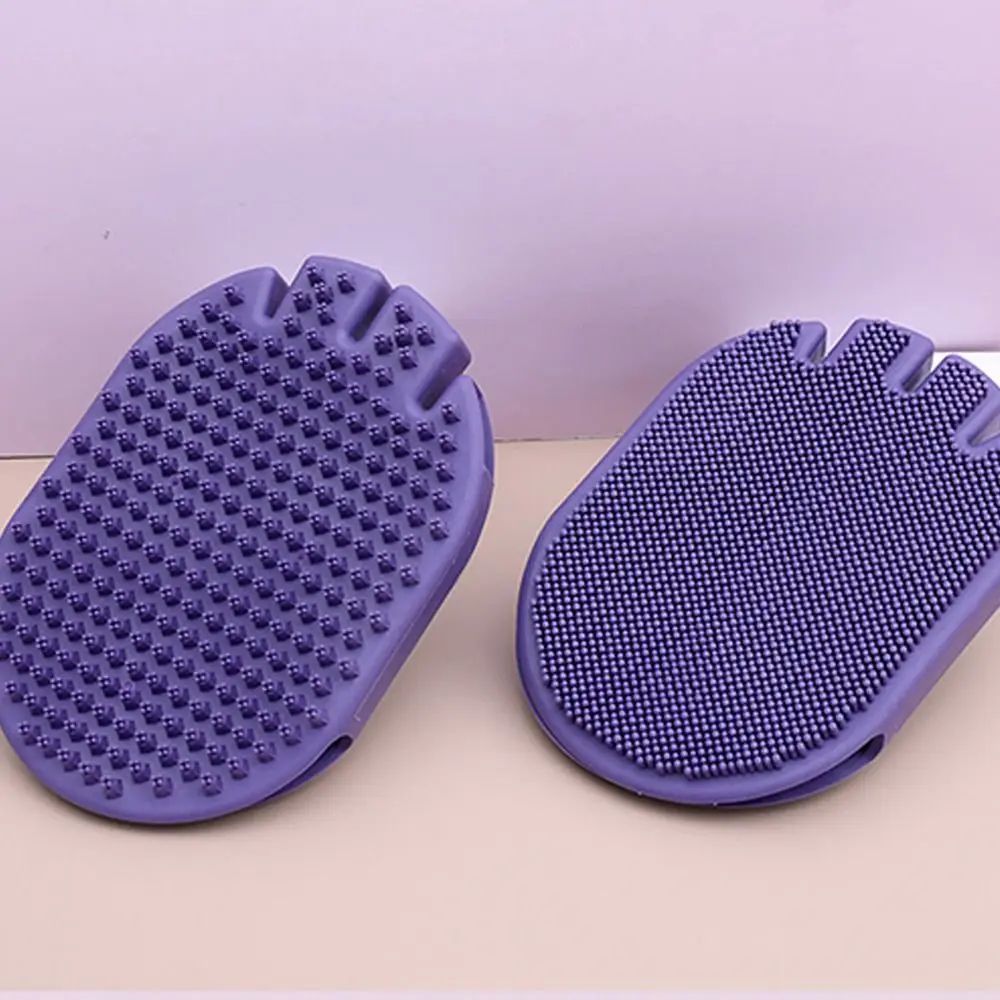 Dual-Sided Soft Bristle Pet Grooming and Shampoo Brush