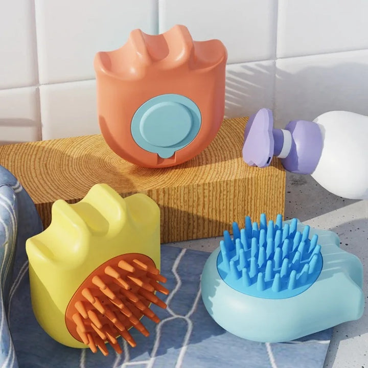 Pet Bath Brush Massage Comb Grooming Set With Shampoo Box