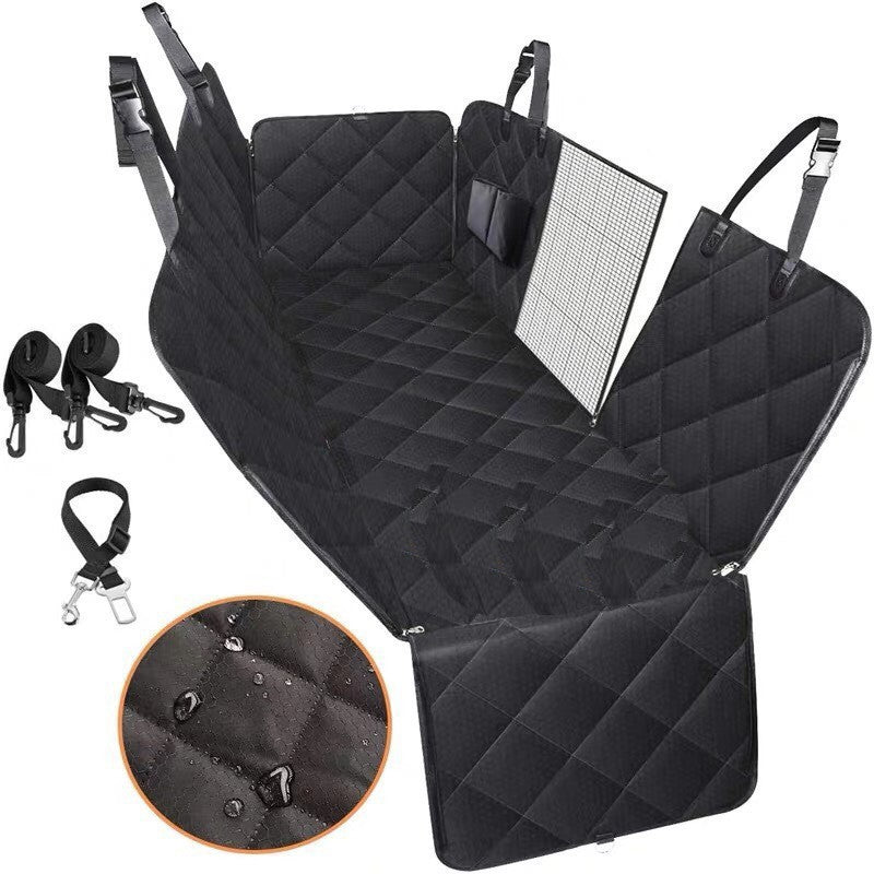 Waterproof Pet Car Seat Cover Hammock With Mesh Window Pocket