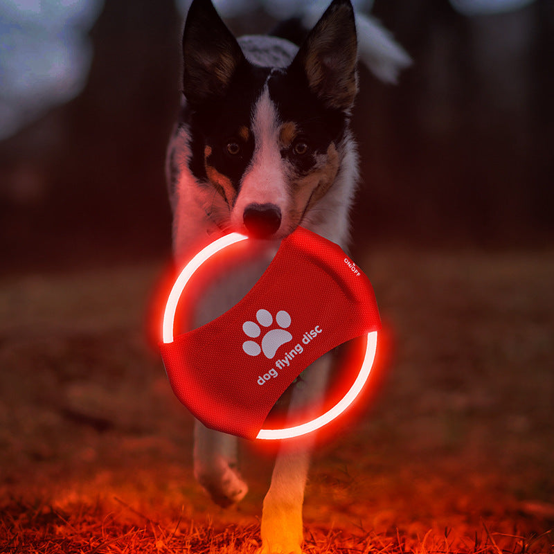 Pet LED Glowing Flying Disc Interactive Training Toy