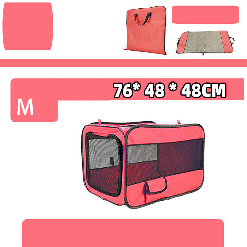 Portable Foldable Pet Travel Carrier Bag With Safety Zippers