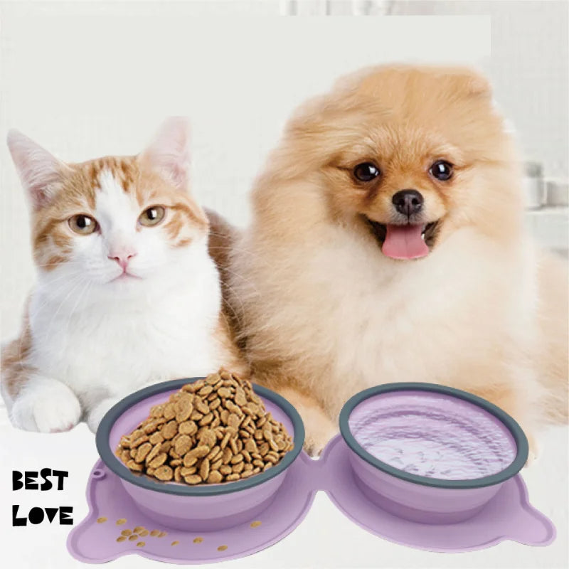 Portable Foldable Silicone Pet Travel Food Bowl