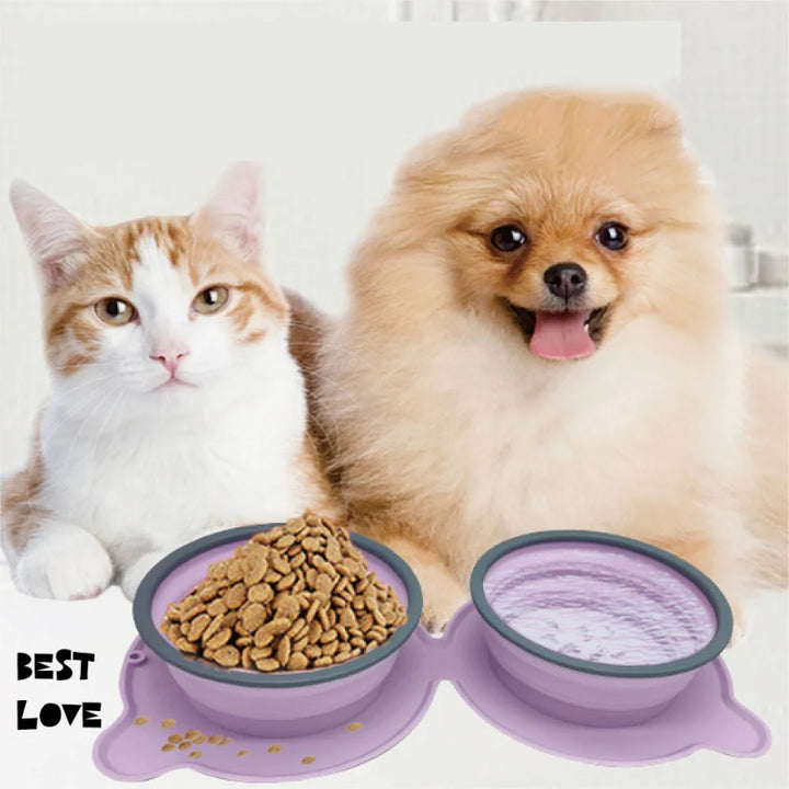 Portable Foldable Silicone Pet Travel Food Bowl