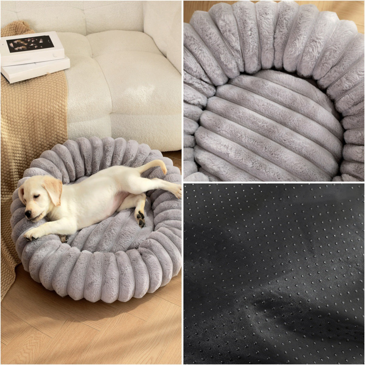 High Weight Plush Pet Bed Warm Round Nest