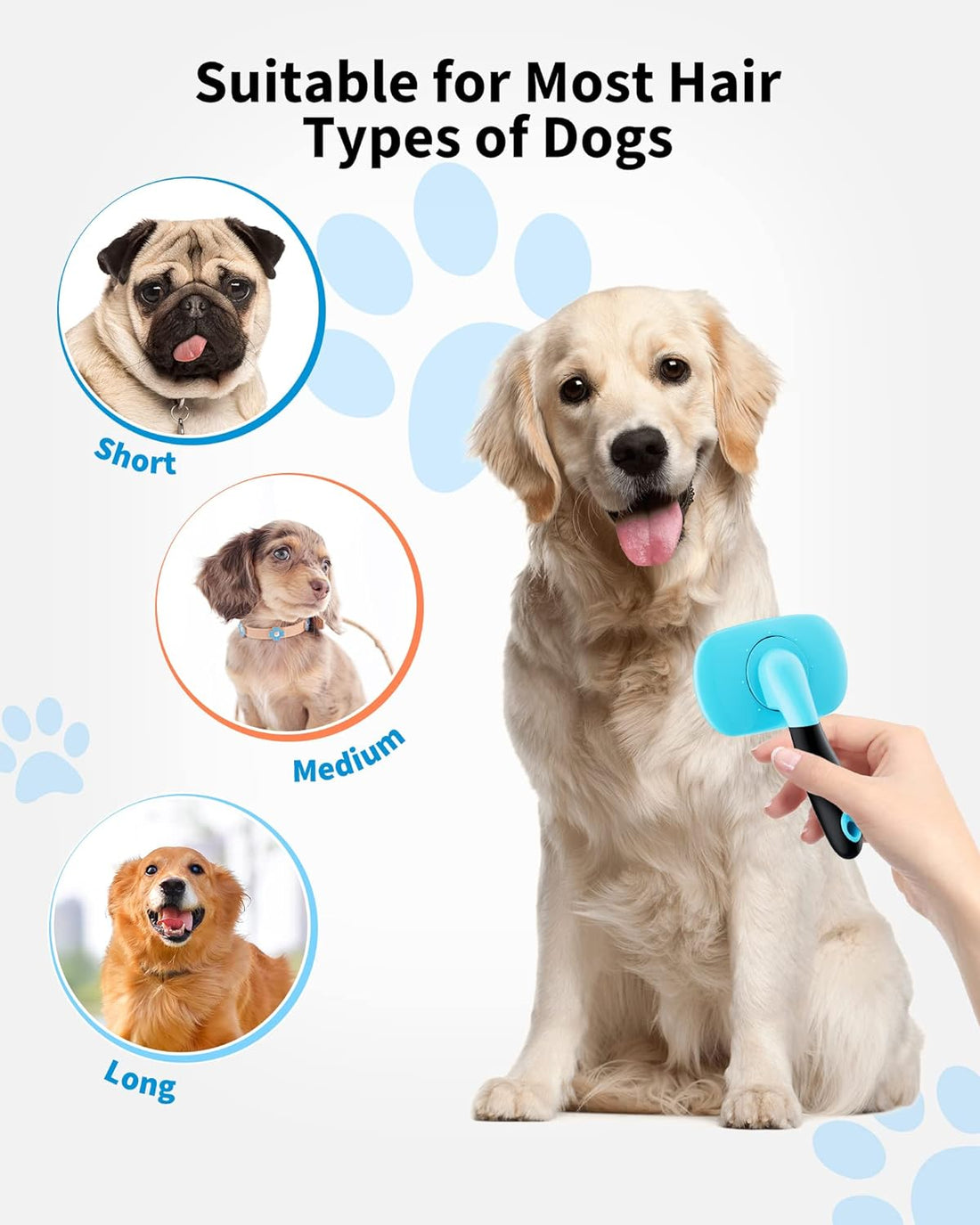Pet Grooming Brush Shedding Hair Removal Tool