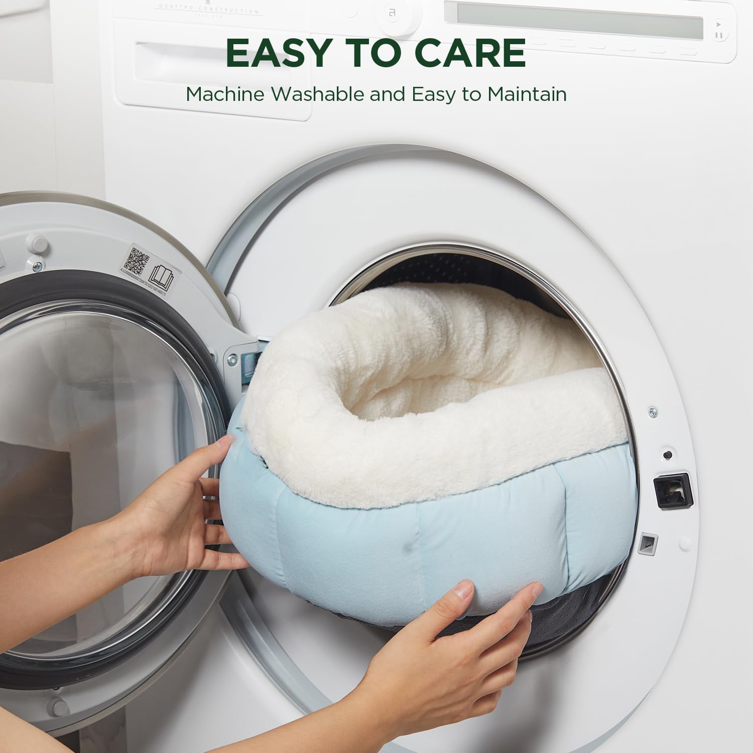 Round Donut Pet Bed Washable Anti-Slip Small Bed