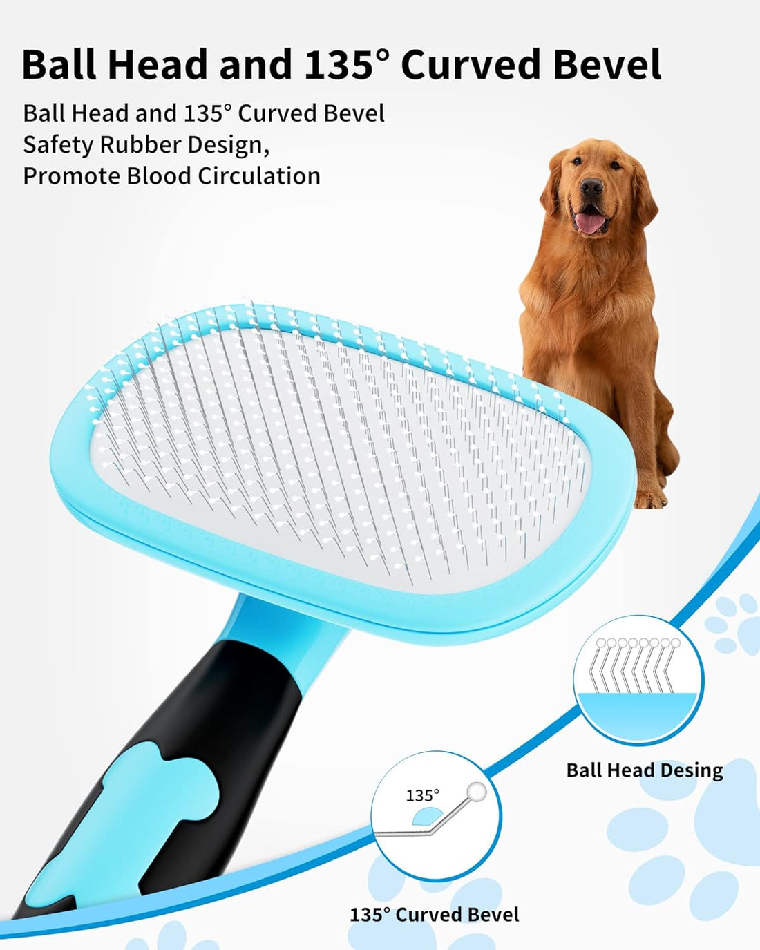 Pet Grooming Brush Shedding Hair Removal Tool