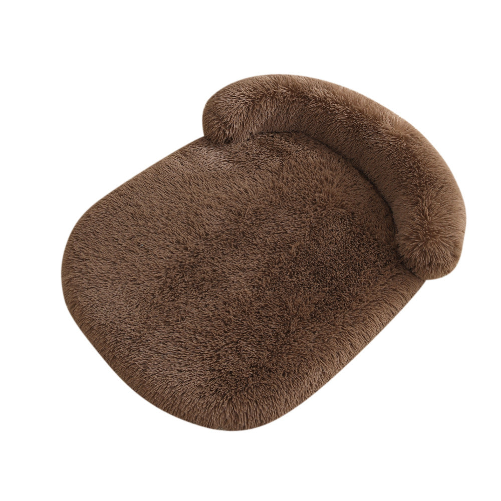 Plush Pet Bed With Warm Cushion
