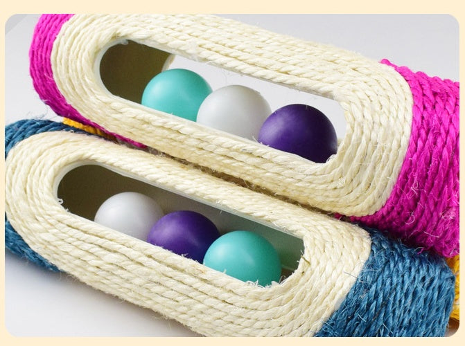 Long Sisal Pet Drum Toy Set