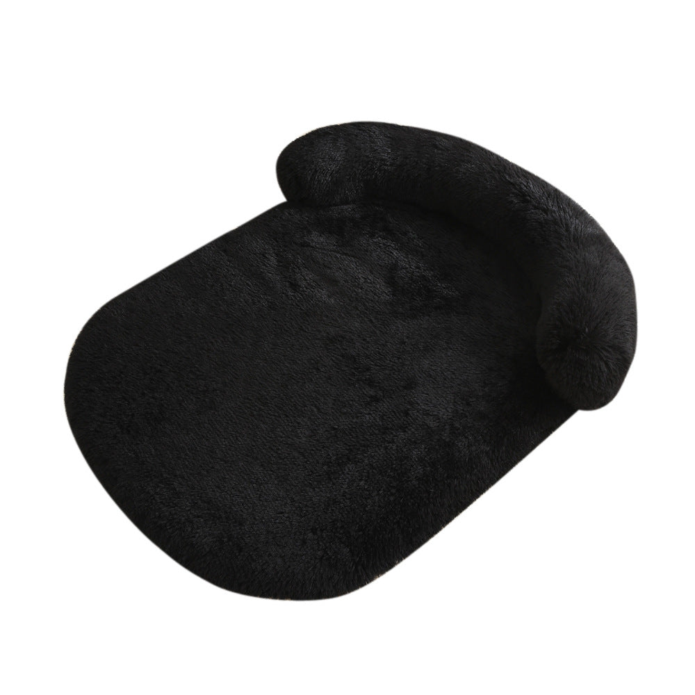 Plush Pet Bed With Warm Cushion