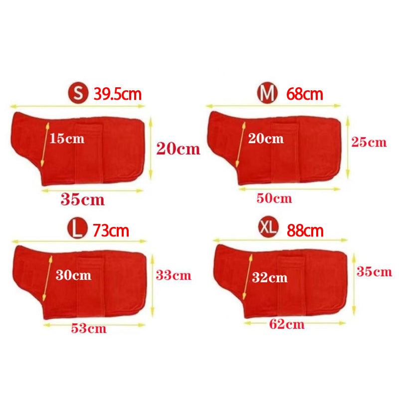 Fast Drying Microfiber Pet Bathrobe Absorbent Grooming Coat