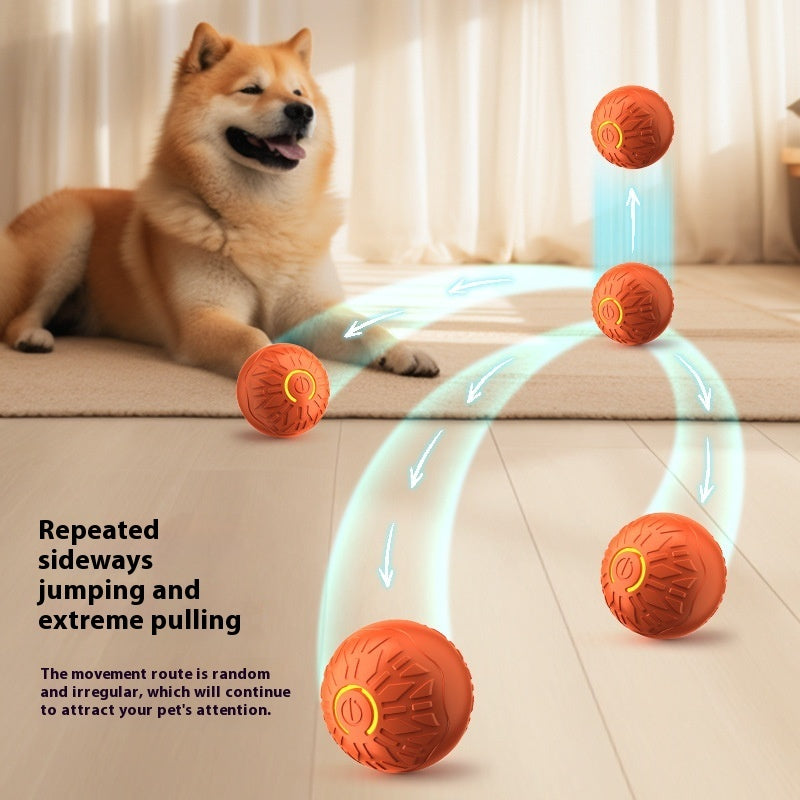 Pet Electric Jumping Luminous Interactive Training Ball Toy