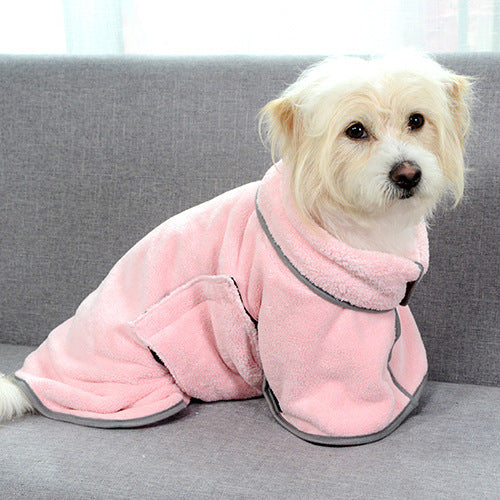 Pet Quick Dry Microfiber Absorbent Bath Towel Bathrobe