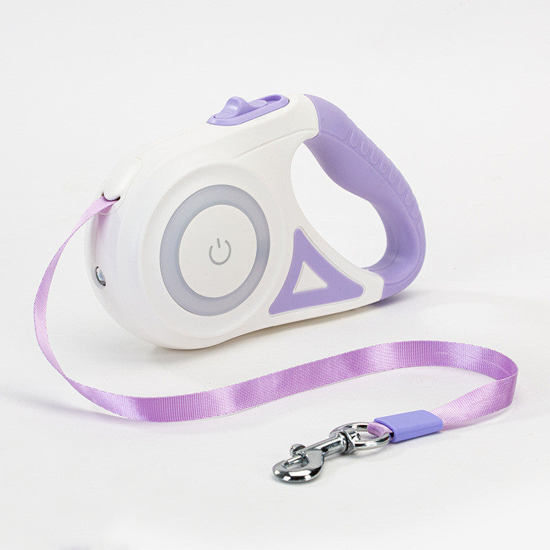 Retractable Pet Leash With Collar And LED Spotlight