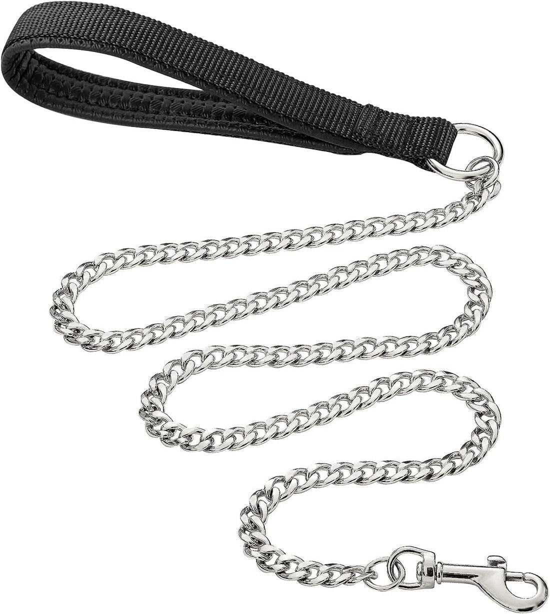 Heavy Duty Metal Pet Leash Chew-Proof Padded Handle