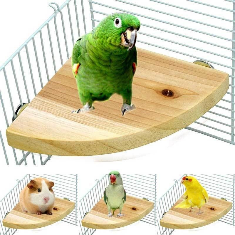 Pet Solid Wood Bird Cage Climbing Platform Toy