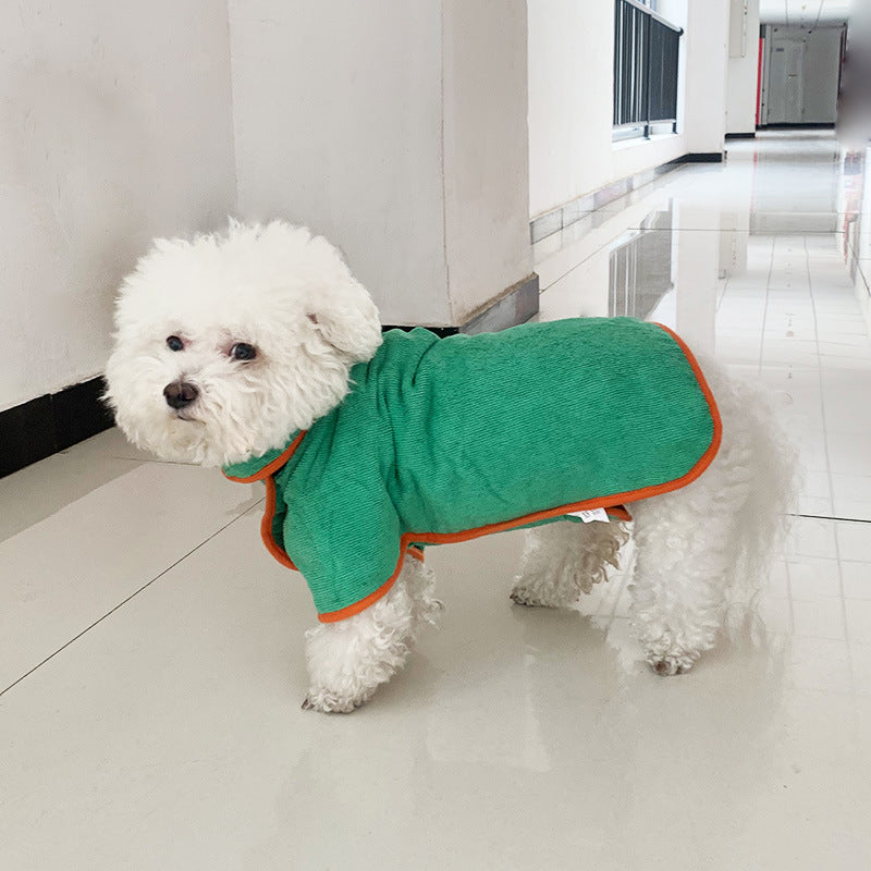Fast Drying Microfiber Pet Bathrobe Absorbent Grooming Coat