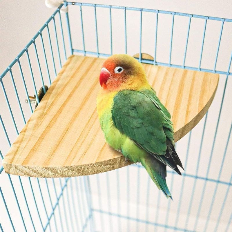 Pet Solid Wood Bird Cage Climbing Platform Toy
