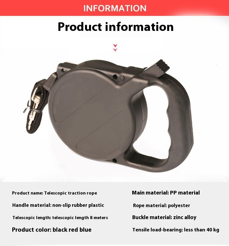 8M Nylon Retractable Pet Leash