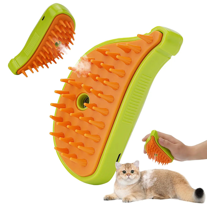 Pet 3 In 1 Steam Brush Grooming Massage Comb