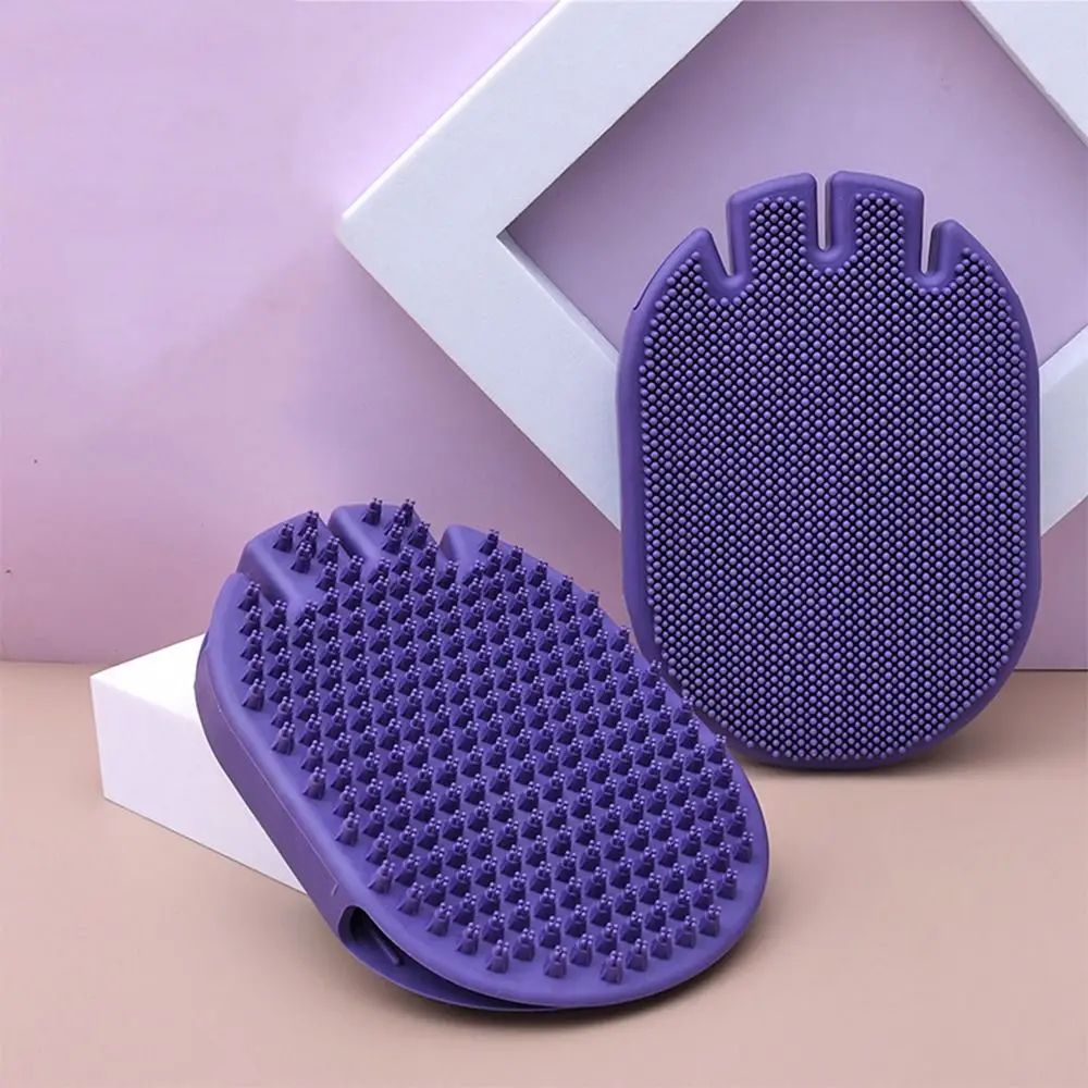Dual-Sided Soft Bristle Pet Grooming and Shampoo Brush