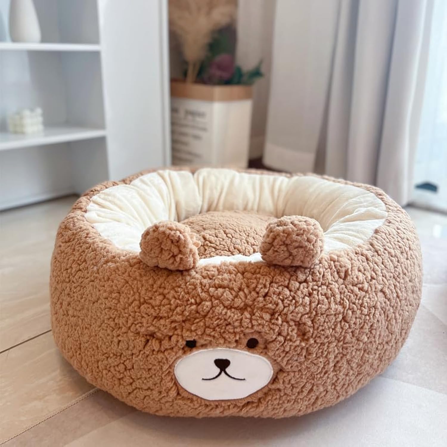 Cartoon Plush Round Pet Nest Four Seasons Bed